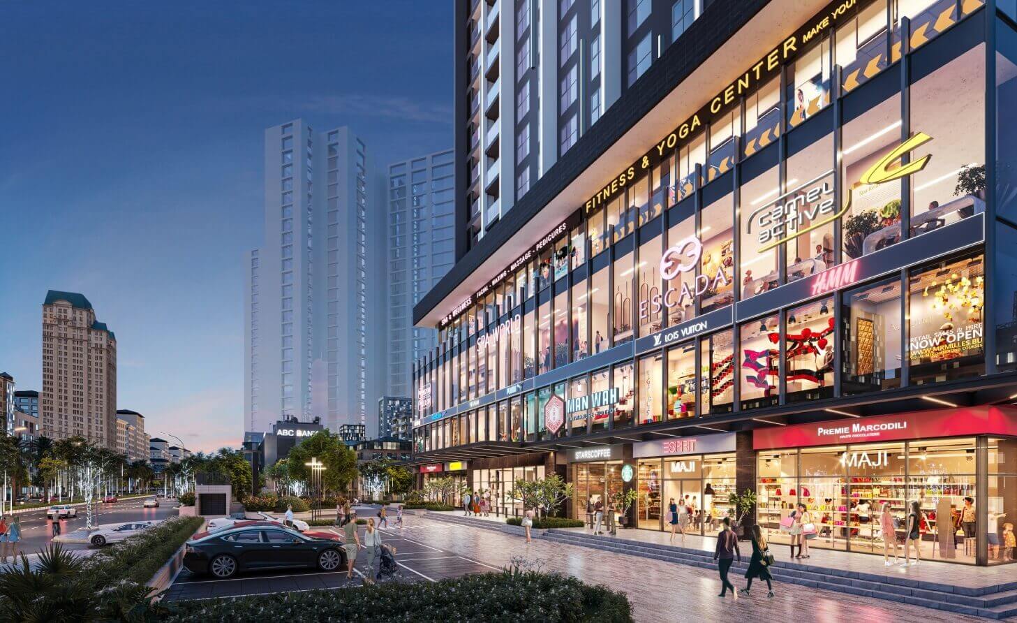 shophouse khối đế chung cư sun group mê linh