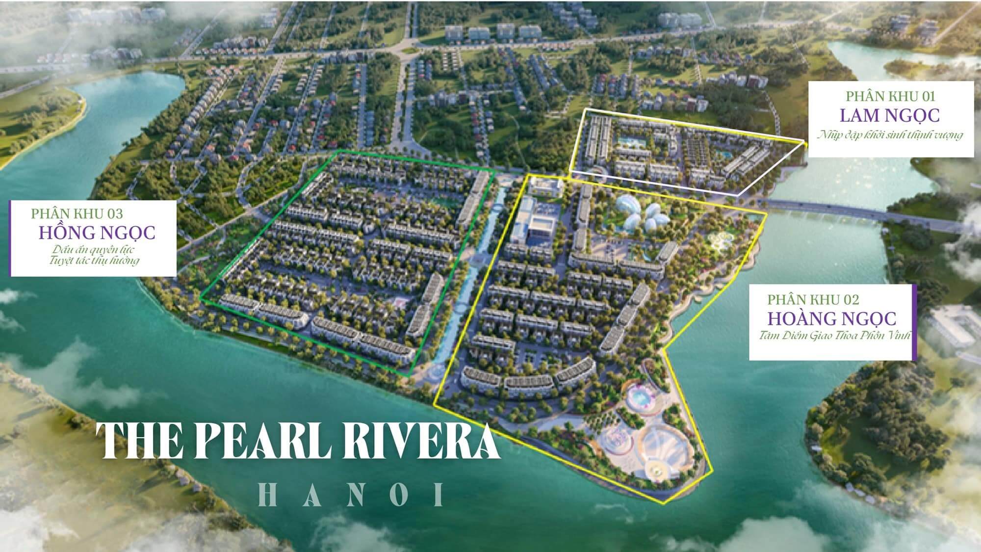 mặt bằng tiện ích dự án pearl rivera hà nội mê linh