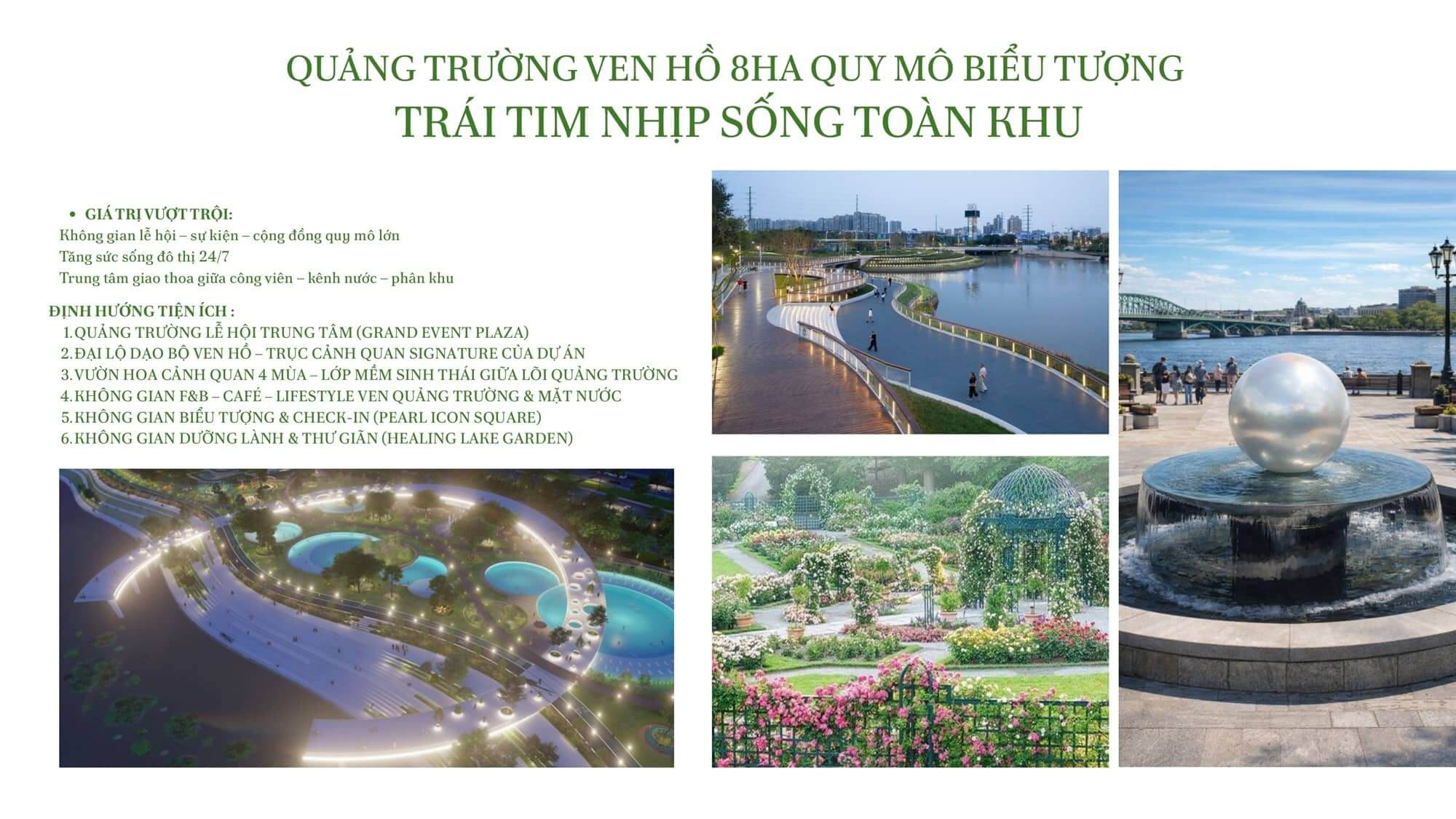 tiện ích dự án pearl rivera hà nội mê linh